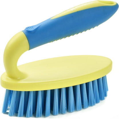 Tile Tub Scrubber Brush with 5 Different Function Cleaning Heads and 51" Extendable Long Handle Non Scratch Shower Scrubber for Cleaning Bathroom Kitchen Toilet Wall Bathtub