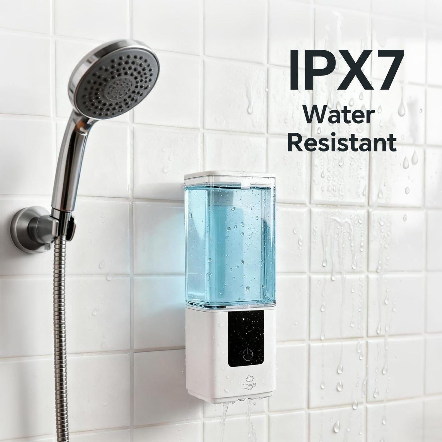 LAOPAO Soap Dispenser, Automatic Soap Dispenser Wall Mount Rechargeable Foaming Soap Pump for Bathroom Kitchen, Touchless Foam Soap Dispenser for Dish/Hand/Shower Soap, Home & Commercial, 540ml, White