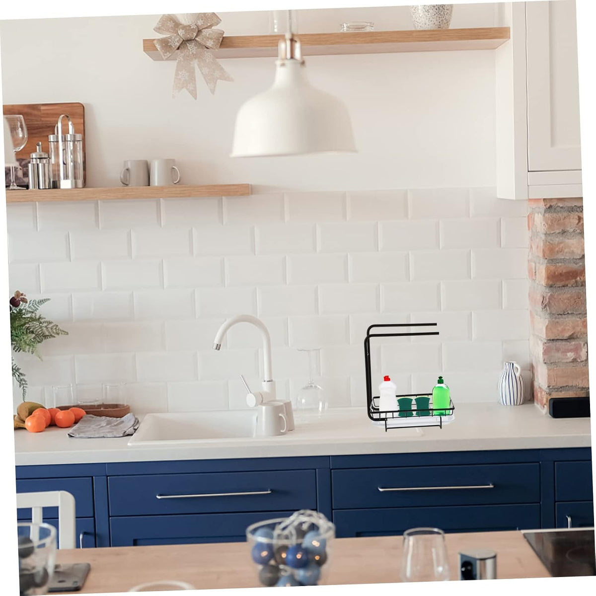 1pc Wall-Mounted Kitchen Sponge Holder and Drainage Rack Dual-Purpose for Dishcloths and Cleaning Tools Space-Saving Design and Construction