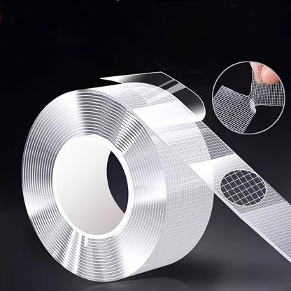 Powerful Adhesive Nano Double-Sided Tape - Reusable, Residue-Free, and Washable - Suitable for Home, Office, and Car Use