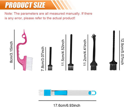 26PCS Crevice Cleaning Brush Set, Hard Bristle Tools for Tile Grout, Window Tracks, Bathroom/Kitchen Deep Cleaning – Versatile Brushes for Tight Gaps, Sinks, Toilets & Narrow Spaces