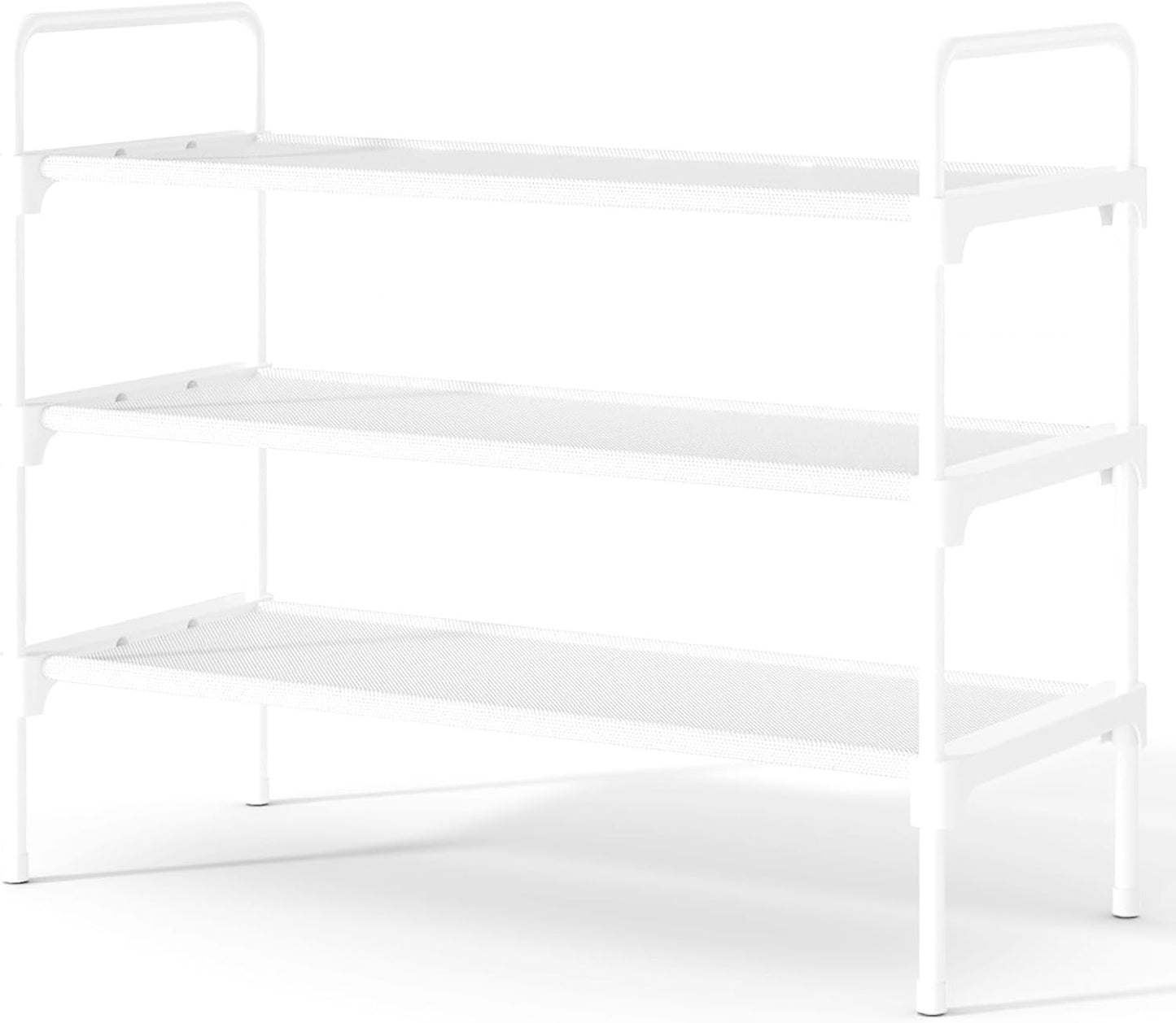Kitsure Shoe Rack for Closet, Sturdy Shoe Storage for Entryway, Space-Saving Shoe Rack Small and Shoe Shelf, 27.6" Wide, Black