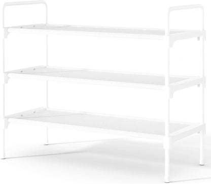 Kitsure Shoe Rack for Closet, Sturdy Shoe Storage for Entryway, Space-Saving Shoe Rack Small and Shoe Shelf, 27.6" Wide, Black