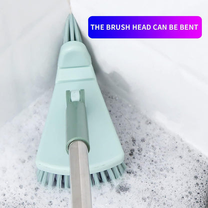 Scalable Cleaning Brush with Long Handle Floor Scrubbers Cleaning Supplies Scrub Brush with Long Handle Bathtub Scrubber for Pool Bathroom Bathtub Toilet Floor Kitchen Bathroom Cleaning Tools (Pink)