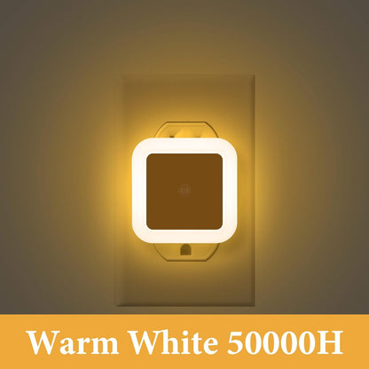 Tuanse 48 Pack LED Night Lights Plug into Wall Smart Sensor Sensor Automatic Night Lamp Nightlights Accessories for Bedroom Bathroom Toilet Stairs Kitchen Hallway(White)