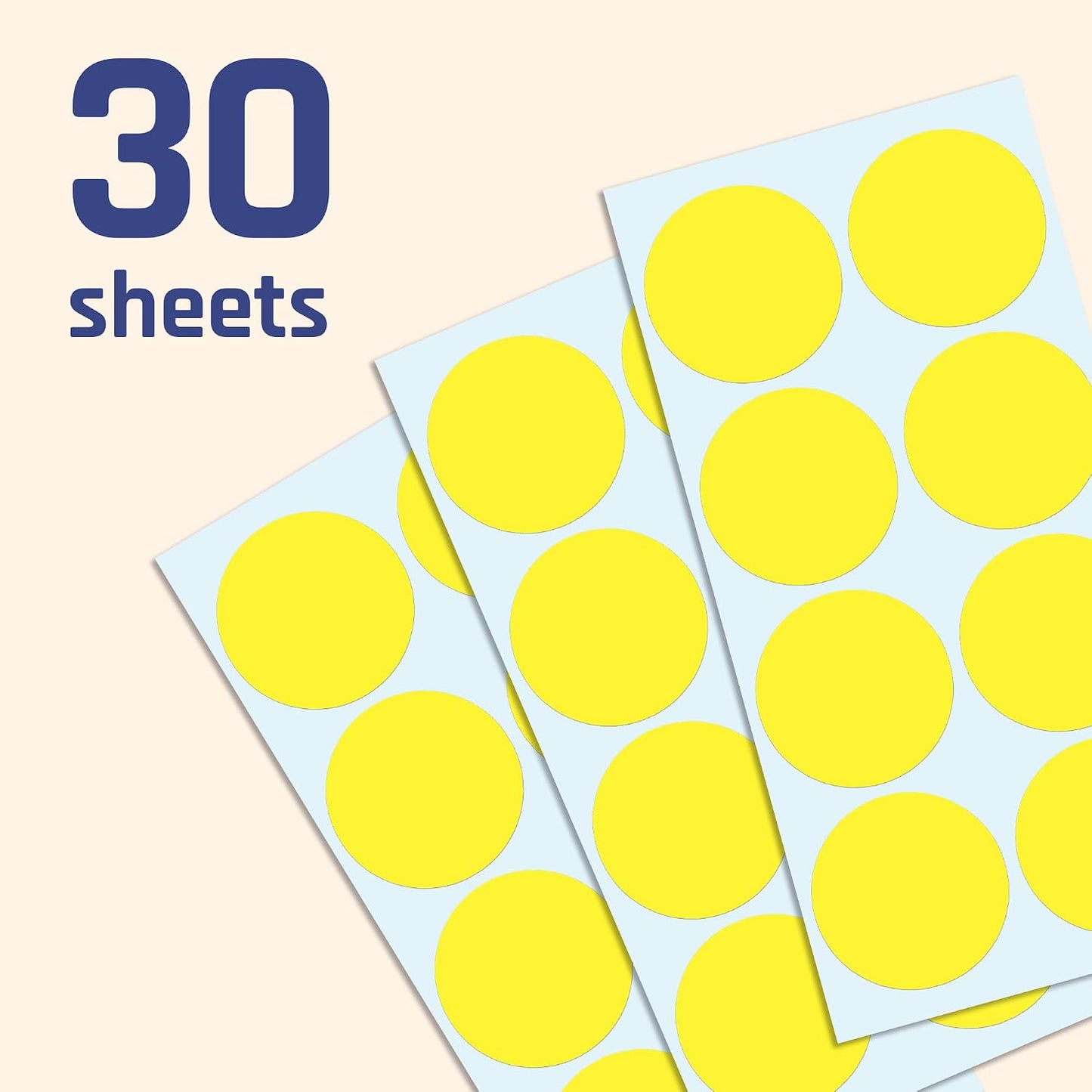 2" Round Large Colored Moving Stickers Labels - 10 Colors, Pack of 240