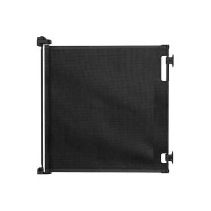 Retractable Baby Gate Perma Child Safety 33" Tall x 55” Wide, Mesh, for Stairs, Doorways, Dogs, Pets, Indoor, Outdoor, One-Handed Operation, Locking, Easy Install, Hardware Mount, White