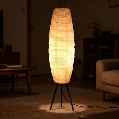 TOYANDONA Lamp Shade, Paper Floor Lampshade Foldable Standing Floor Lamp Shades Replacement Making Light Soft for Living Room Hotel Home（43. 23 Inches）