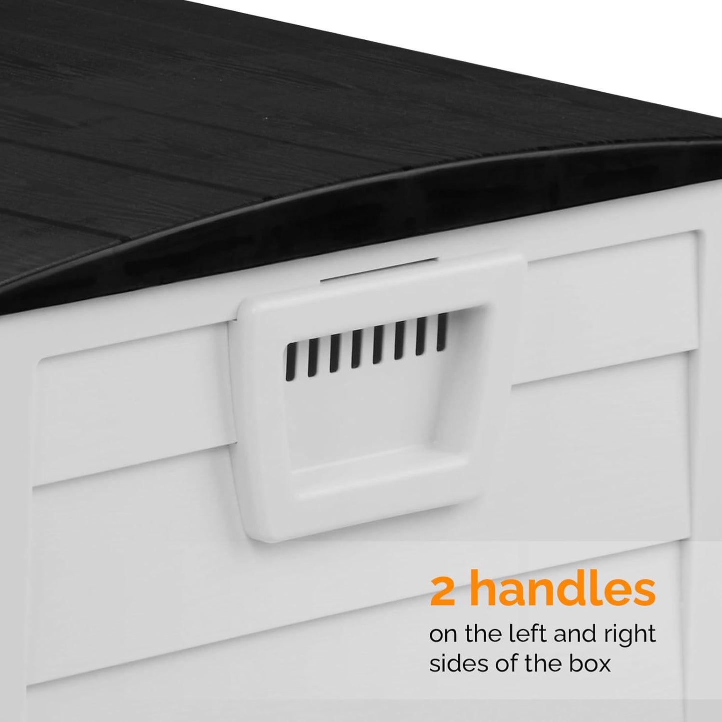 VINGLI 75 Gallon Outdoor Storage Box, Lockable Plastic Storage Containers with Lid, Patio Deck Box Furniture for Garden, Pool, Balcony, Yard (Coffee)