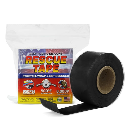 Bond It Rescue Tape, Self-Fusing Silicone for Emergency Plumbing, Pipe & Hose Repair, Electrical Insulation, Waterproof, 950 PSI, Made in USA, 1" x 12', Red