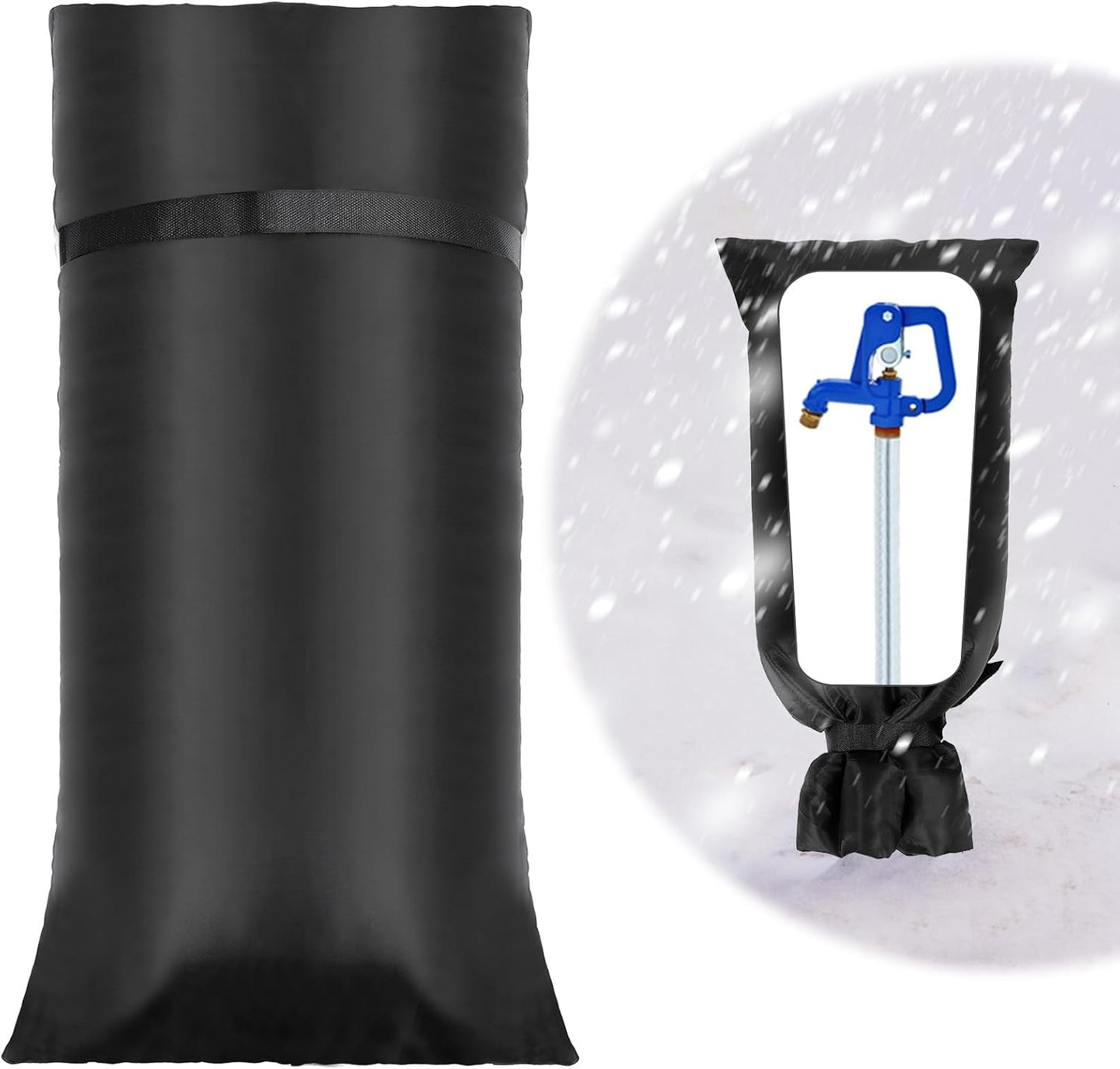 28'' x 15'' Large Faucet Cover for Winter, Outdoor Hydrant Covers Freeze Protection, Waterproof Faucet Sock for Spigot Garden Lawn Yard Farm Bibb Pipe