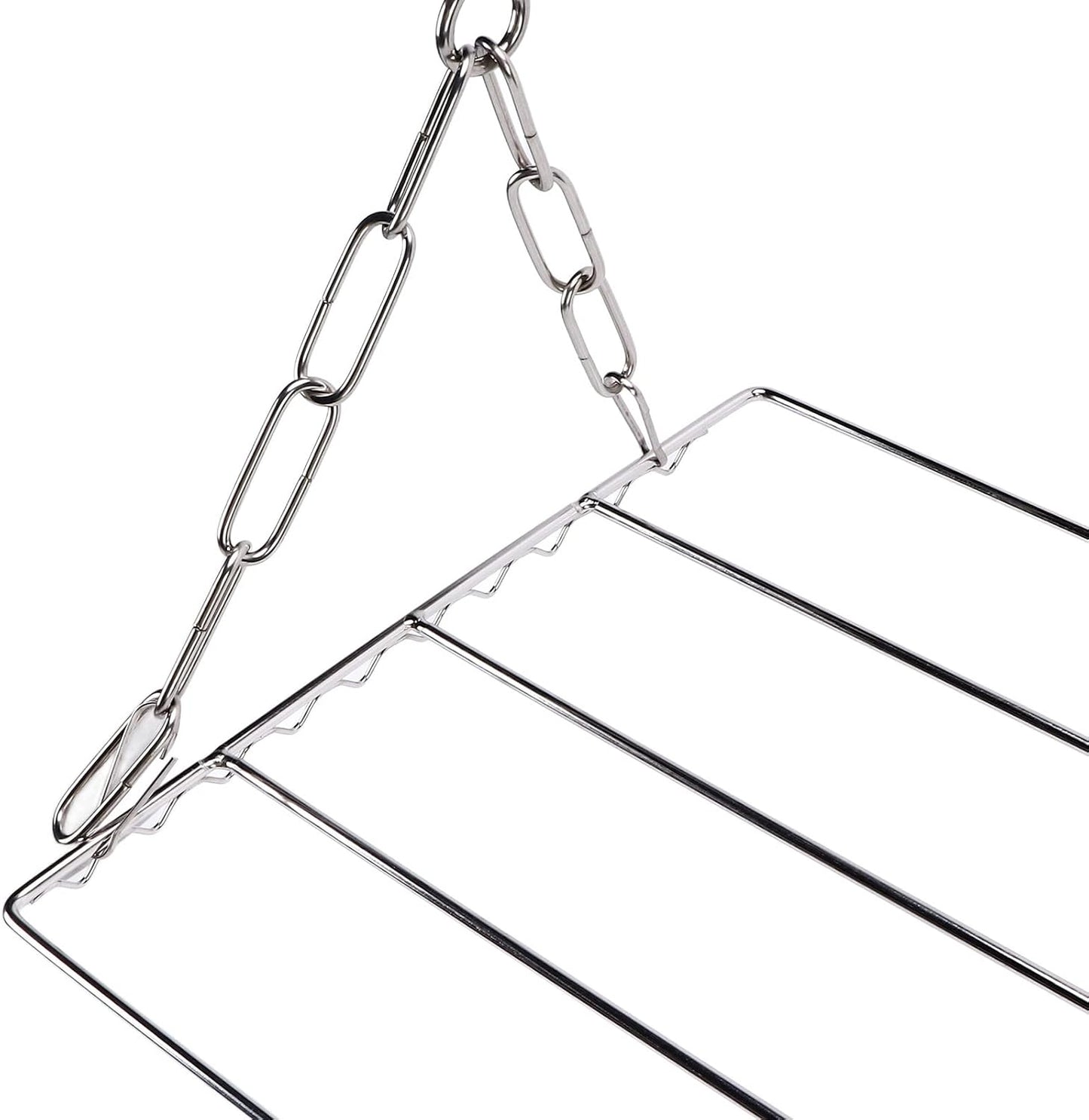 Stainless Steel Sock Drying Rack,Multifunctional Laundry Drying Rack Hanging Drying Rack Swivel Hook Wind Proof Clothes Hanger Rack with Clips for Hanging Clothes Towels Socks (Without Clip 40cm)