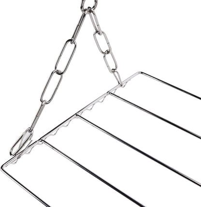 Stainless Steel Sock Drying Rack,Multifunctional Laundry Drying Rack Hanging Drying Rack Swivel Hook Wind Proof Clothes Hanger Rack with Clips for Hanging Clothes Towels Socks (Without Clip 40cm)