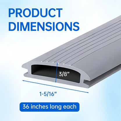 2 Pcs 36 Inch Vinyl Replacement Insert for Adjustable Height Aluminum Thresholds with Seals 1-5/16 x 3/8 Vinyl Replacement Insert for Front Under Door Weather Stripping Seal Exterior