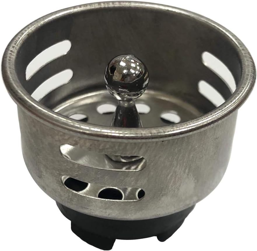 Stainless Steel Junior Duo Strainer Replacement Basket/Stopper for Bar and Prep Sinks Drains 6 Pack