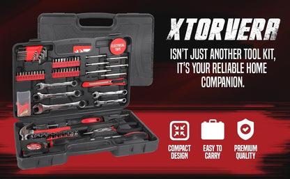 148-Piece Household Tool Kit with Sturdy Case – Carbon Steel Hand Tool Set for Home Repair, Apartment & Garage – DIY Toolbox for Men, Women & Beginners