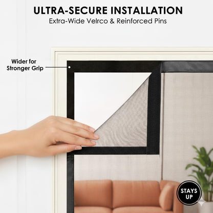 Premium Magnetic Screen Door, Heavy-Duty Reinforced Mesh, Ultra-Dense Weave, Smooth Auto-Close, Pets & Kids – Hands-Free, No-Gap Seal
