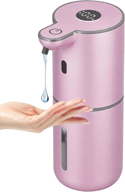 OHIFAST Automatic Foaming Soap Dispenser Touchless, USB Rechargeable Smart Hand Soap Dispenser, 6-Level Adjustable, 12.8oz/380mL Wall Mounted for Bathroom Kitchen Dish Soap-White