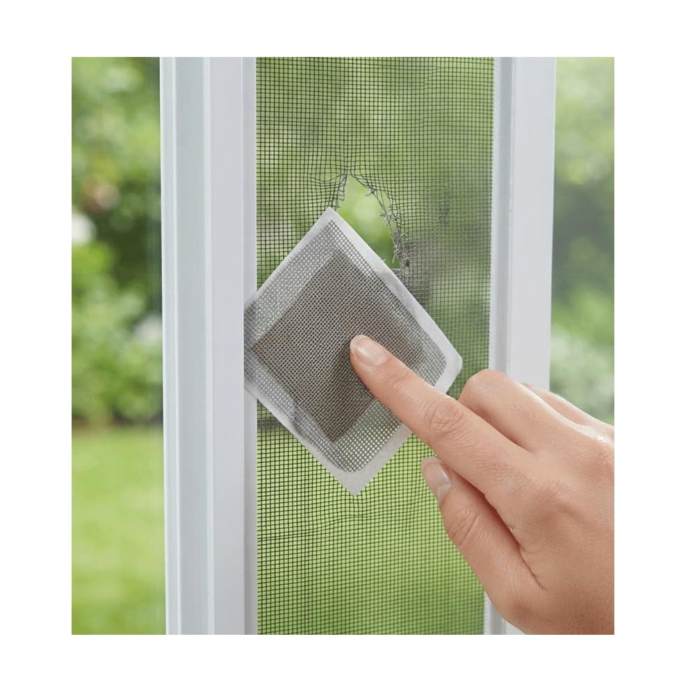 Screen Repair Patch Kit, 2 Pack 3.5" x 3.5" Adhesive Fiberglass Screen Repair for Window, Door & Patio Screens (Gray)
