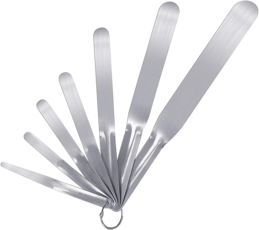 7-Piece Caulking Spatula Set - Professional Stainless Steel Caulk Finishing Tools, Streamline Spatulas for Bathroom Sink, Bathtub, Tile Sealant Application