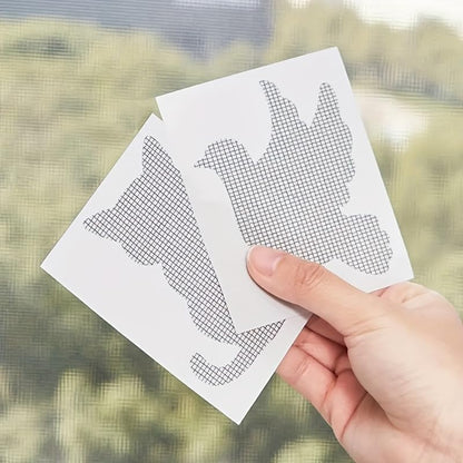 10pcs Animal Shaped Window Screen Repair Patches, Adorable Door Mesh Tape, Waterproof Mosquito-Proof Self-Adhesive Patch for Tears Holes, Home Decor Protection(10PCS Cat)