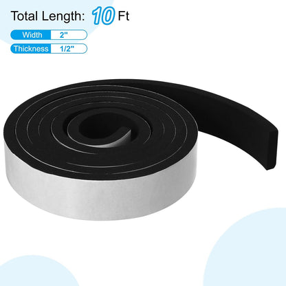 PATIKIL Weather Stripping Door Seal Strip, 3/8 Inch x 1/4 Inch x 32 Ft Self Adhesive Soundproof High Density Foam Tape Insulation for Door Window Air Conditioning, White - Colors B