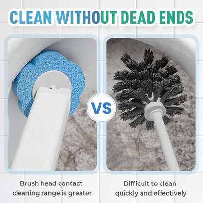 Disposable Toilet Cleaning System: Toilet Brush & Holder Kit with 18PCS Pre-Soaked Cleaner Wall-Mount Scrubbing Toilet Brush Bathroom Cleaning Kit (36-Pack Lavender Brush Head)