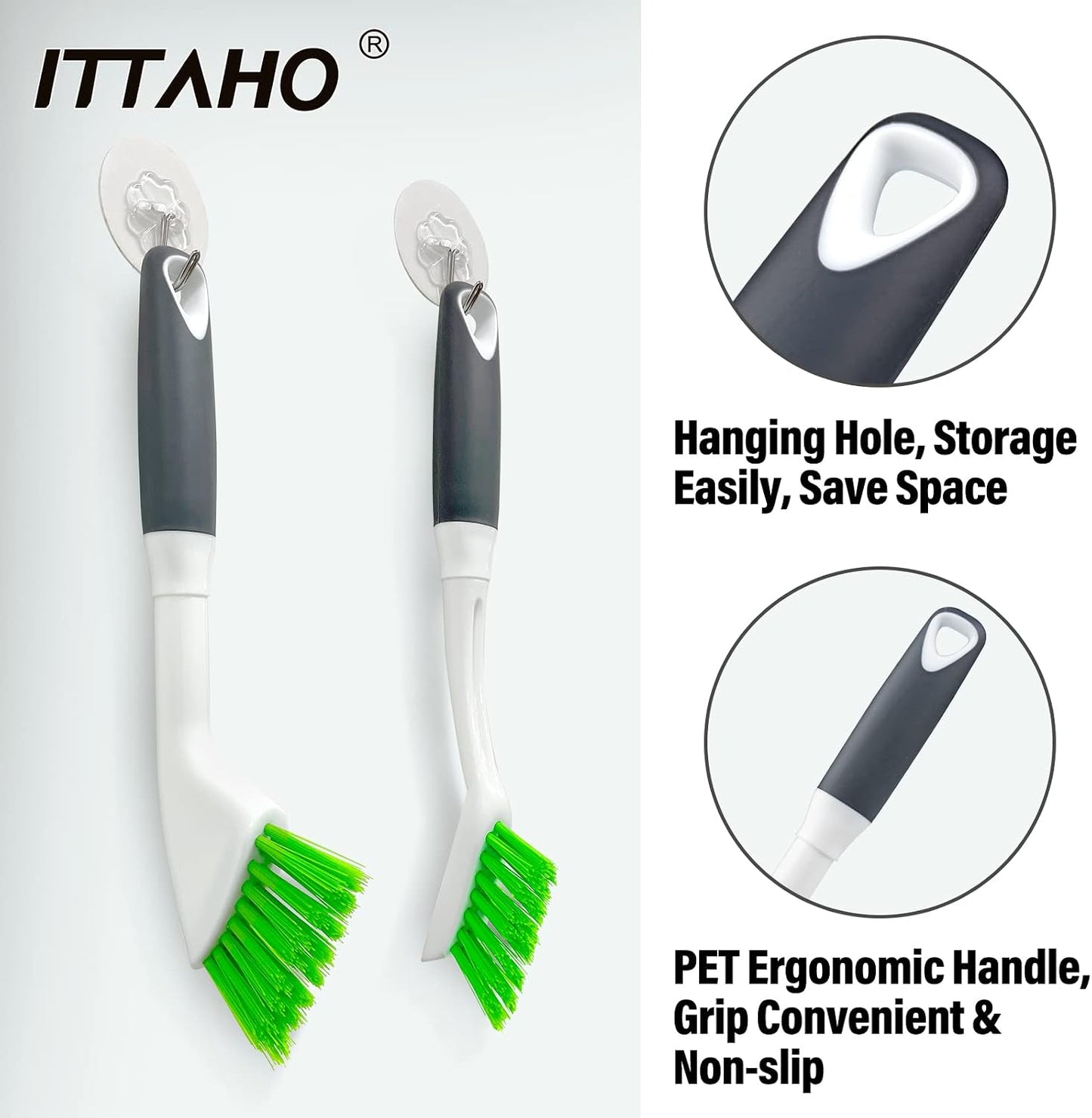 Grout Brush with Long Handle & Groove Gap Scrub Brush, Grout Cleaning Brush,V-Shape Grout Scrub Brush,Grout Cleaner Brush for Bathroom,Tile,Baseboard, Kitchen, Space Window Track, Corner