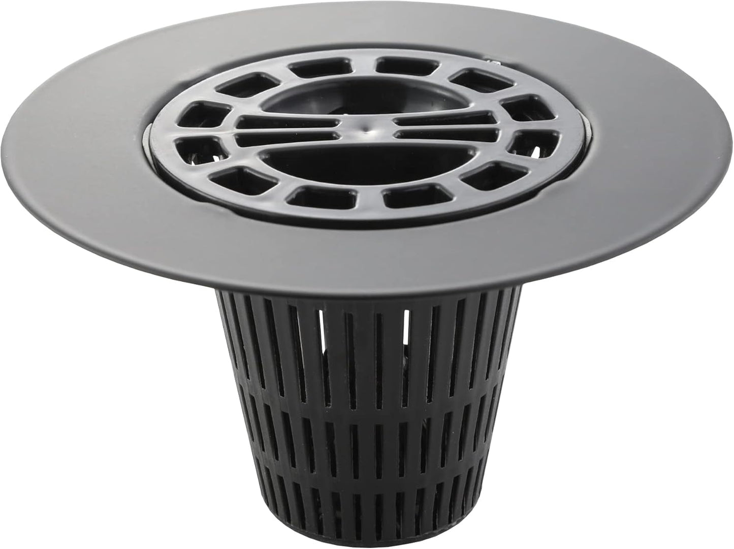 Danco Snap-in Shower Drain Cover with in-Drain Hair Catcher, 4-1/4" Round, White Strainer, (10533)