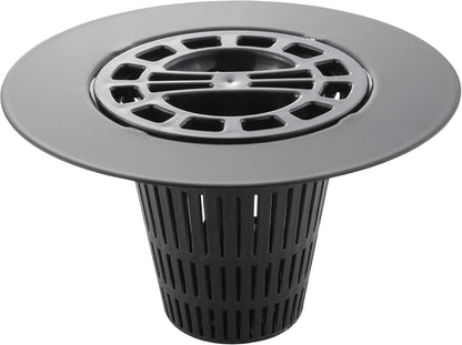 Danco Snap-in Shower Drain Cover with in-Drain Hair Catcher, 4-1/4" Round, White Strainer, (10533)