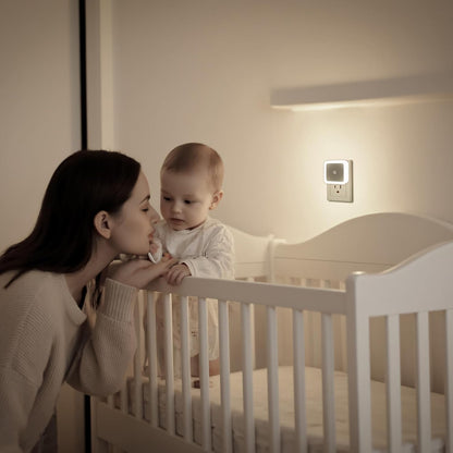 6 Pack Blue LED Night Light Plug in, Dusk to Dawn Sensor Automatic On and Off, Energy Efficient, Soft Glow Kids, Nursery, Bedroom, Bathroom, Hallway, Stairs, Kitchen
