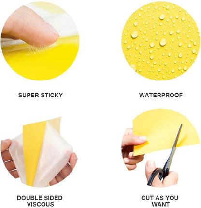Gideal 20-Pack Dual-Sided Yellow Sticky Traps for Flying Plant Insect Such as Fungus Gnats, Whiteflies, Aphids, Leafminers,Thrips - (6x8 Inches, Included 20pcs Twist Ties)