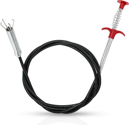 Drain Snake, 79-Inch Drain Clog Remover Tool, Flexible Grabber Claw for Bath Tub, Toilet, Kitchen Sink & Sewer