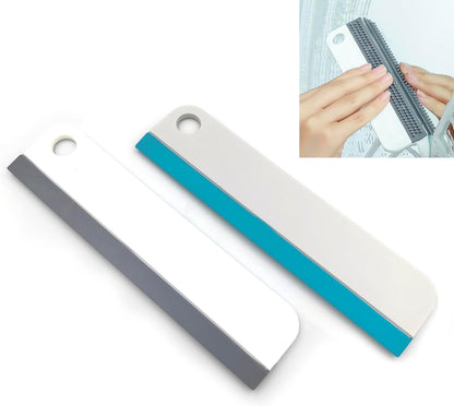 All-Purpose Mini Soft Rubber Window Squeegee Window Scrubber Scraper Glass Cleaning Squeegee Tool for Glass,Shower Door,Mirrors,Bathroom,Kitchen Countertops,Car Windshield (1)