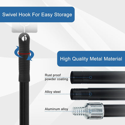 PBHEPJ 24 Inchs Push Broom Outdoor Heavy Duty, Shop Broom with 60" Long Handle for Cleaning Outdoor or Indoor Tile, Garage, Shop, Deck, Concrete, Wood, Stone, Patio Floor