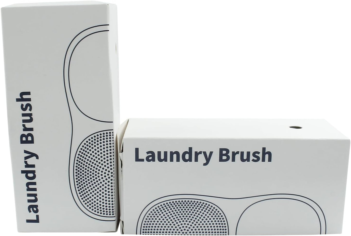 Hitefu 2 Pack Double Sided Laundry Stain Brush with Silicone Surface, Soft Bristle Scrub Brush for Shoes, Clothes, Underwhere & Fabric Cleaning (Blue & Orange)