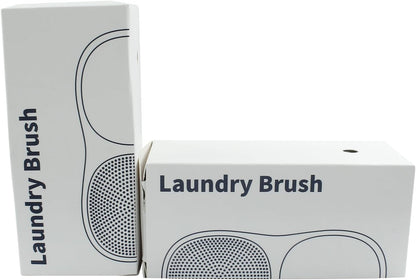 Hitefu 2 Pack Double Sided Laundry Stain Brush with Silicone Surface, Soft Bristle Scrub Brush for Shoes, Clothes, Underwhere & Fabric Cleaning (Blue & Orange)