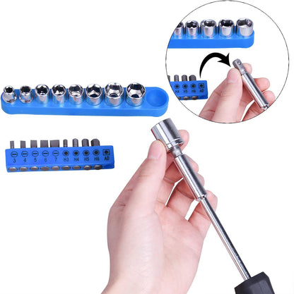 CARTMAN 148-Piece Automotive And Household Tool Set, Blue Repair Kit Case | Versatile tool assortment for car maintenance, home repairs, DIY projects, furniture setup, and daily fixes in a molded case.