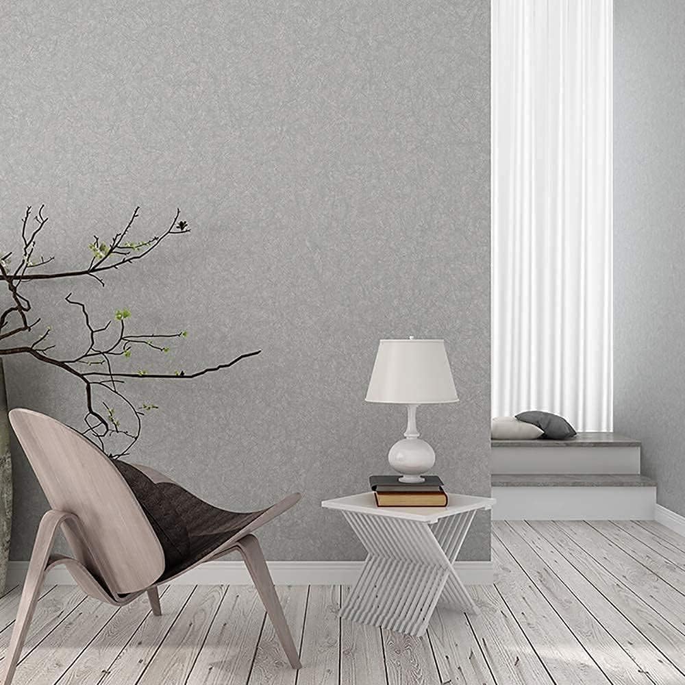 15.7" X 118" Black Silk Wallpaper Embossed Self Adhesive Peel and Stick Wallpaper Contact Paper Removable Waterproof Kitchen Vinyl Wrap Cabinet Furniture Textured Renter Friendly Wall Gift Paper