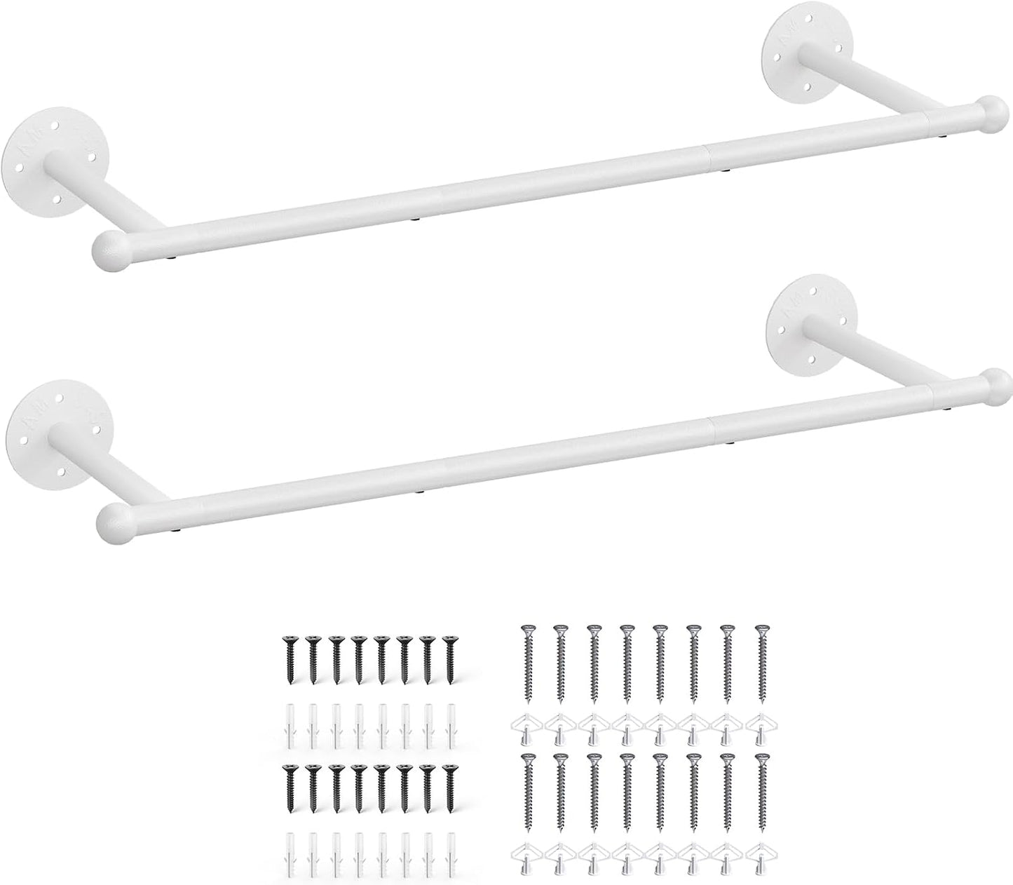 OROPY 33" Industrial Pipe Clothing Rack, Wall Mounted Clothes Rack | Closet Rods for Hanging Clothes, Multi-purpose Hanging Rod for Laundry Room, Bedroom and Closet Storage
