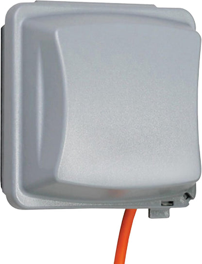 TayMac MM2410G Gray Polycarbonate 2-Gang Weatherproof In-Use Electrical Outlet Cover for Home Improvement, 2.75-in. Deep Outdoor Outlet Cover for Electrical Box, UFAST 55-in-1, Rated NEMA 3R