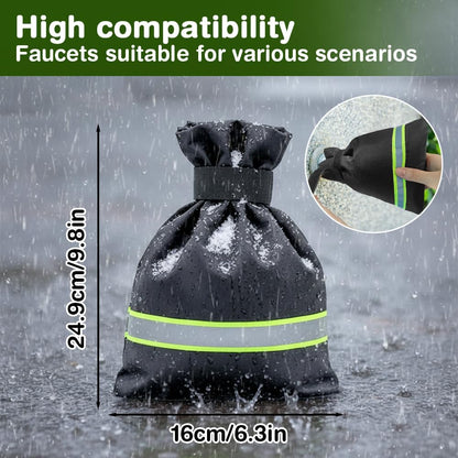 Outdoor Faucet Covers for Winter 2/4Pack - 8.3" x 5.9" Insulated Freeze Protection Spigot Covers, Waterproof Hose Bib Cover for Winterizing Outdoor Pipes, Universal Fit Faucet Protector (2PC-Black)