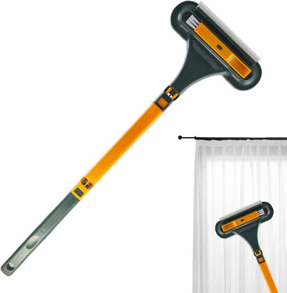 Window Screen Cleaning Brush | 2 in1 Multifunctional Mesh Cleaner Brush with Squeegee | Window and Screen Cleaning Brushs with Detachable Handle, Double Sided Wet & Dry Duals Use