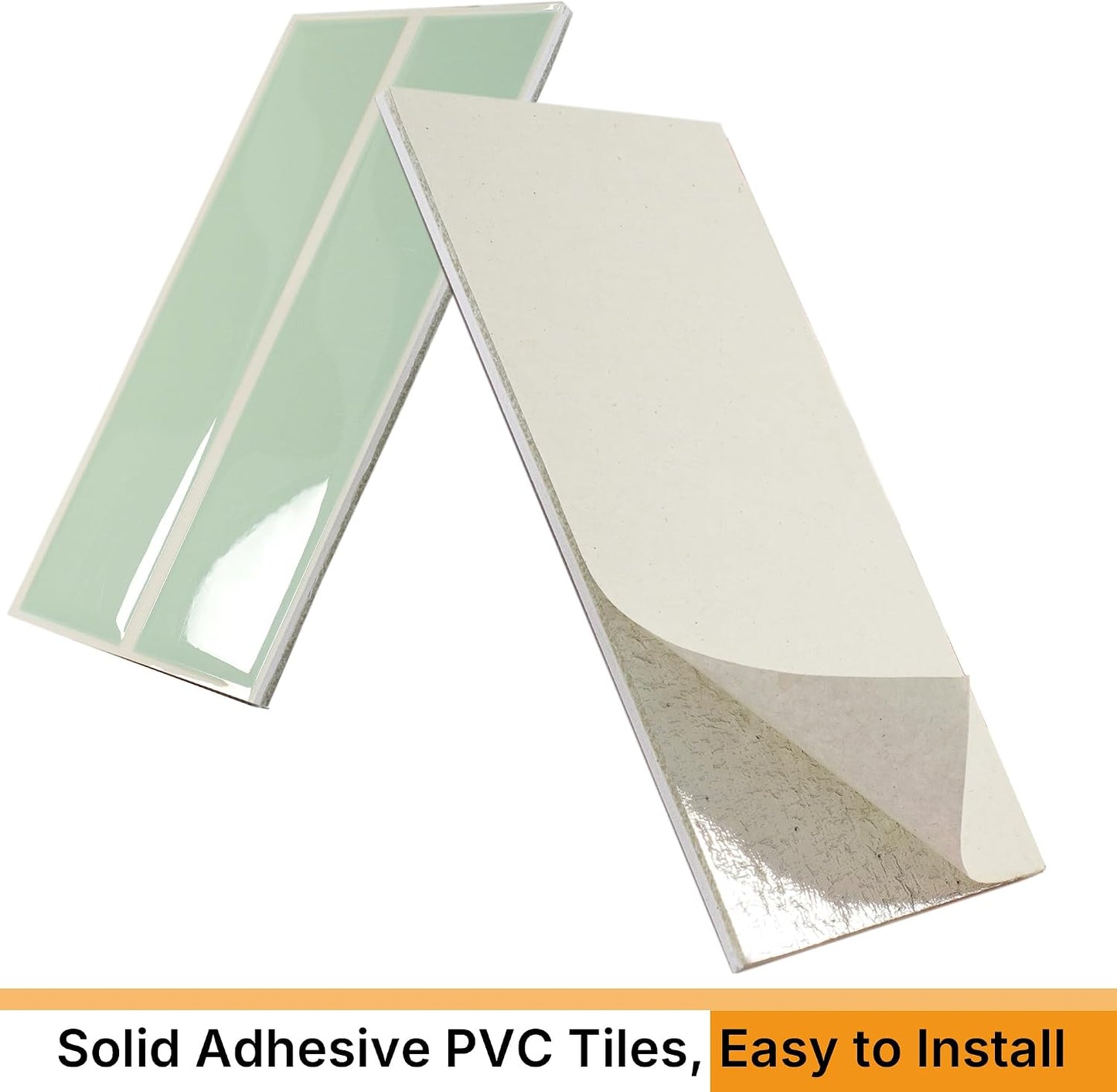 Peel and Stick Backsplash Tiles for Kitchen Bathroom - 10 Sheets 11.61" x 11.61" 3D Self Adhesive Wall Tiles Waterproof Hard PVC Ceramic Tile Easy DIY Installation Green