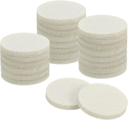 uxcell Furniture Pads, 50Pcs 1.25" - Round Self Adhesive Felt Furniture Pads, Floor Protectors for Furniture Feet Chairs Legs Hardwood Floors (Beige)