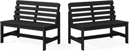 SERWALL HDPE Outdoor Storage Bench, Deck Box with Waterproof Storage Bags | All-Weather Benches | 57 Gallon Dual-Use Seat | Organizer Deck Boxes for Patio, Garden Tools & Pool | Dark Black