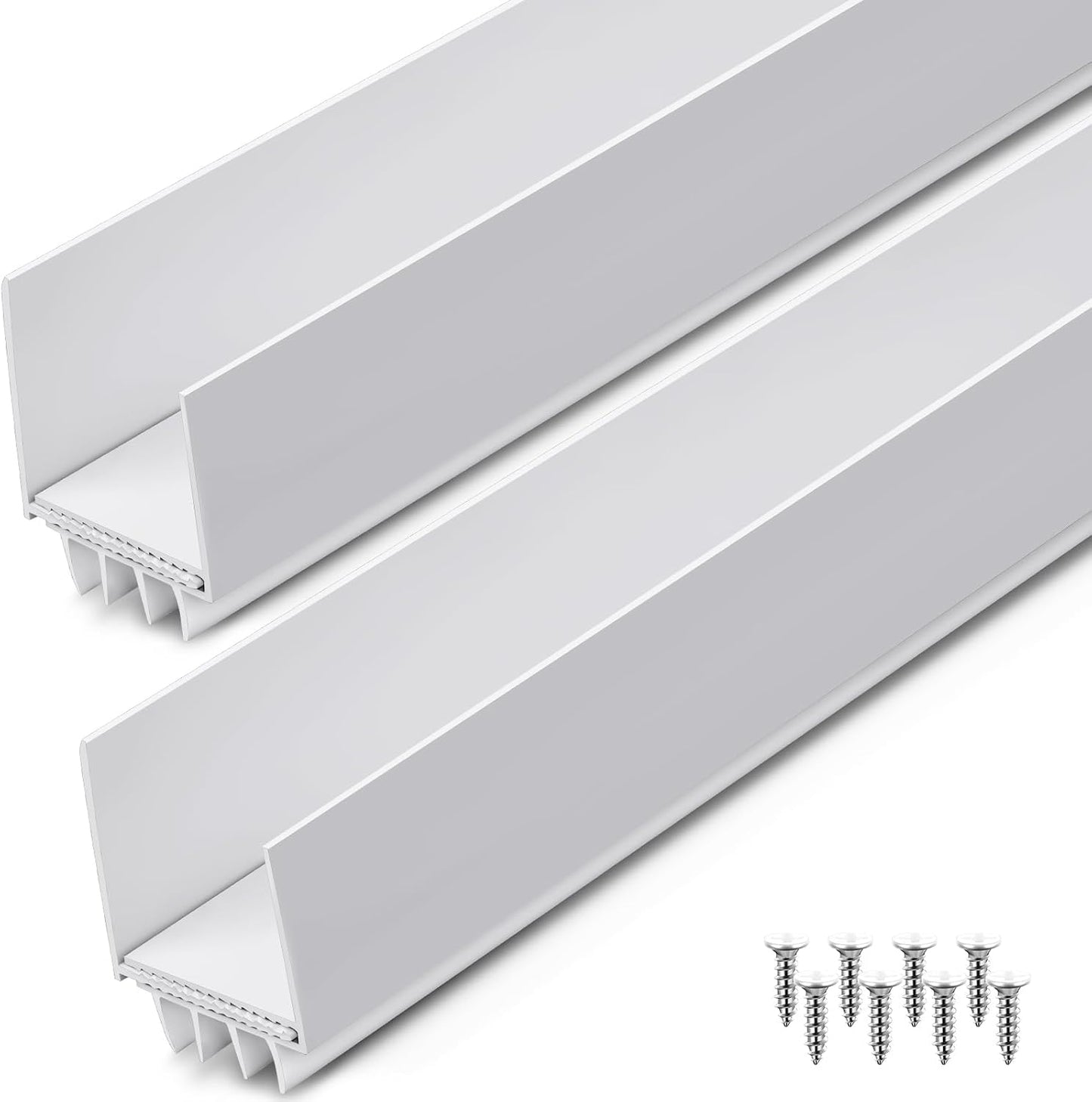 Pickmesh 4 Pcs 36 Inch Adjustable Storm Door Sweep for 1 to 1-2/5 in Bottom Seal Replacement Parts Under Draft Stopper Weather Stripping Threshold (White)