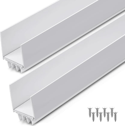 Pickmesh 4 Pcs 36 Inch Adjustable Storm Door Sweep for 1 to 1-2/5 in Bottom Seal Replacement Parts Under Draft Stopper Weather Stripping Threshold (White)