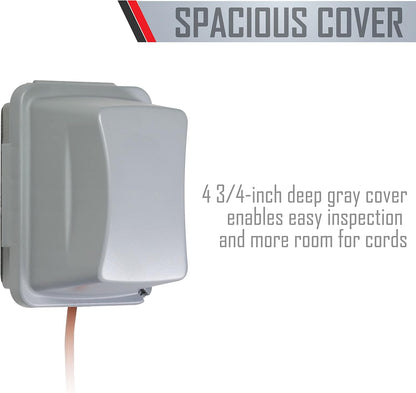 TayMac MM410W Single-Gang Horizontal/Vertical Mount Weatherproof In-Use Cover, 16 in 1, 2.75 in, White