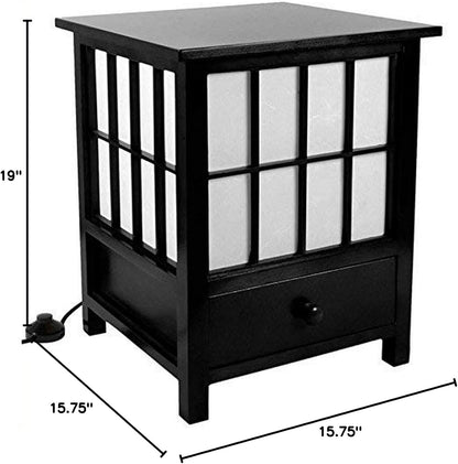 Red Lantern 27" Tall Hokkaido End Table Shoji Lamp, Natural